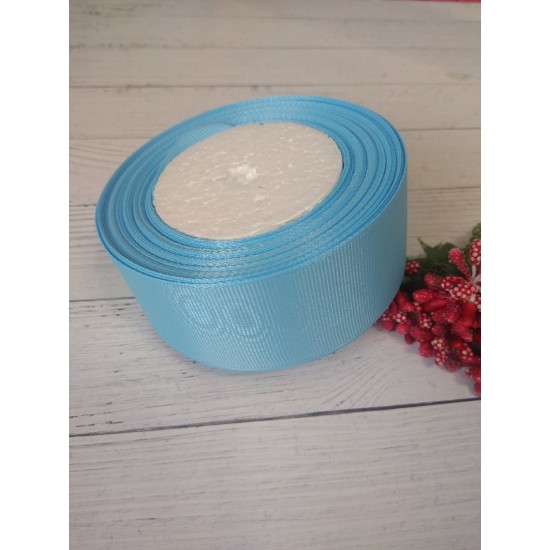 Лента репсовая 4 см цв. голубой, цена за 1 м